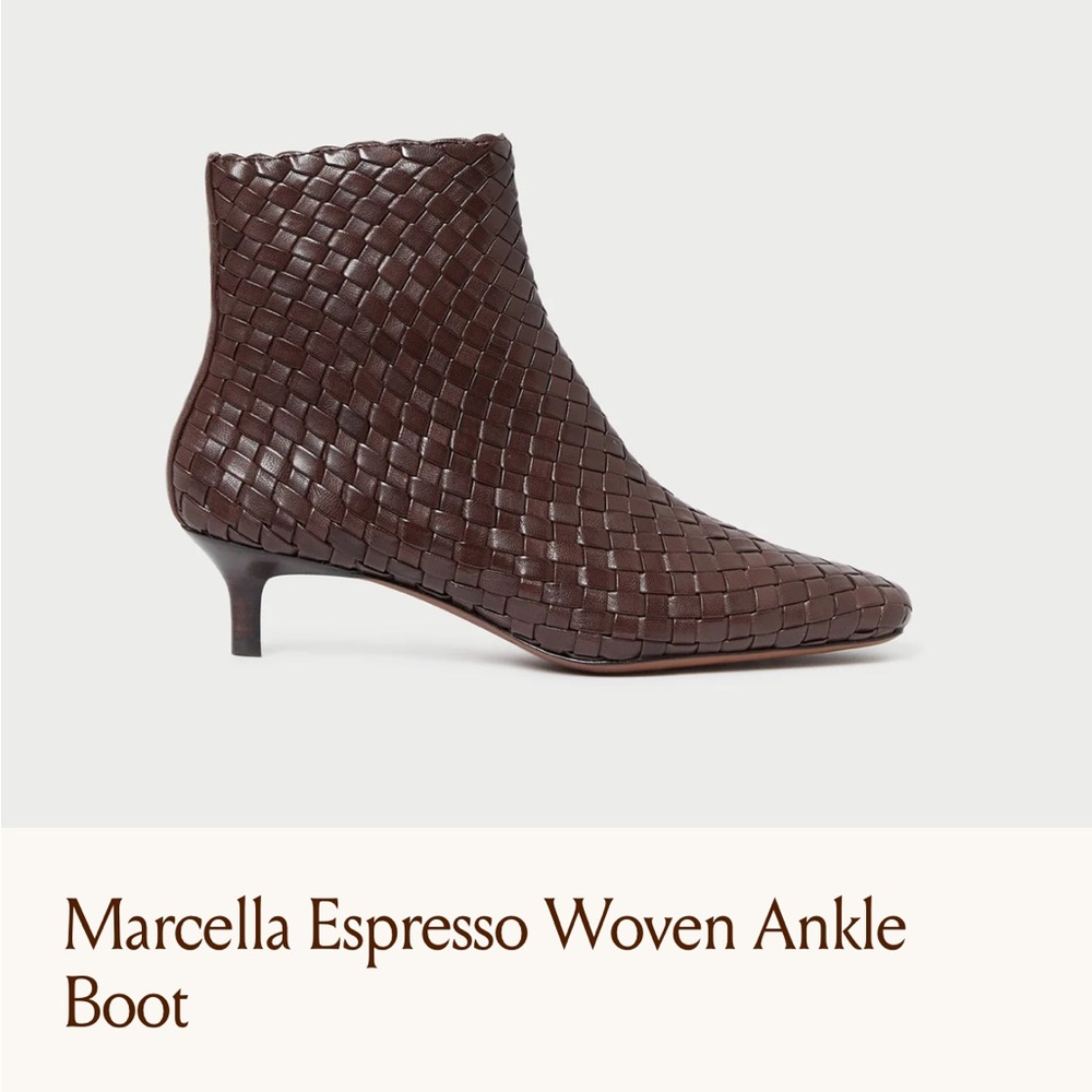 Loeffler Randall Espresso Woven Ankle Boot
